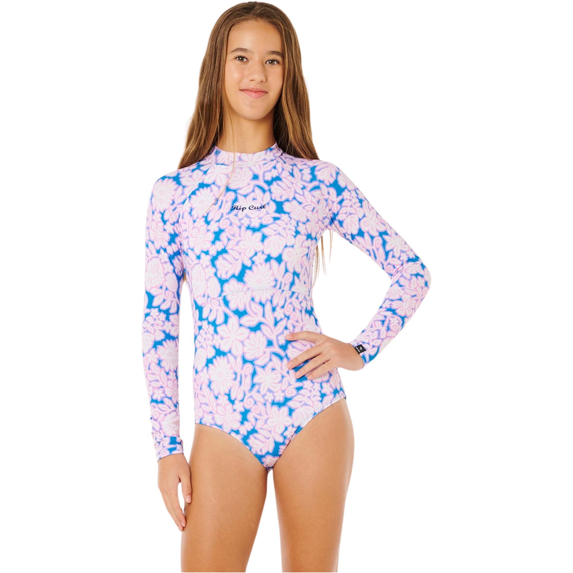 2026 Rip Curl Junior Sunshine UPF Langærmet Surfdragt 146GRV - Electric Blue